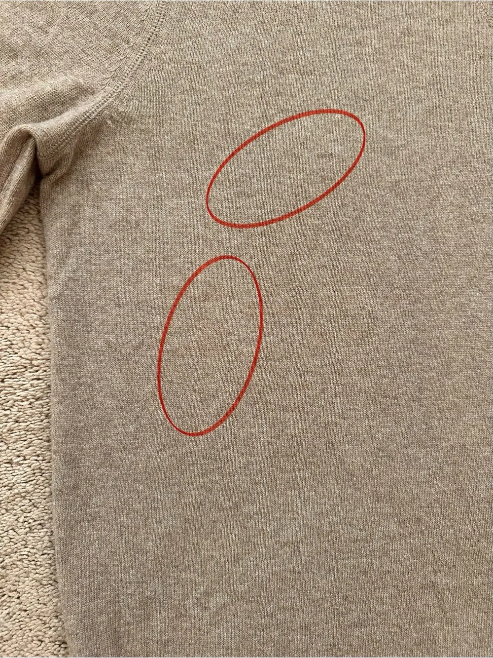 Banana Republic Merino Wool Fall Italian Yarn Heathered Taupe Crewneck Sweater